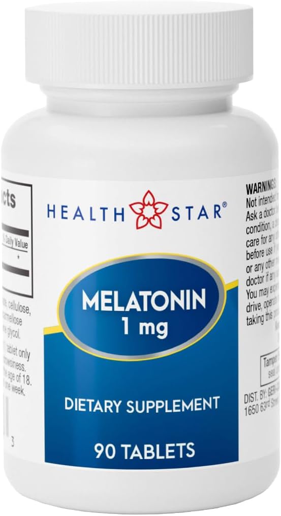 GeriCare Melatonine 1mg slaapsteun supplement, zachte nacht slaaphulp, niet-habit vormen, helpt het bevorderen van ontspanning en rust, Jet Lag herstel, en betere nachtrust, 90 tabletten