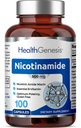 B-3 Nicotinamide 500 mg 100 Caps - Nicotinique Amide Niacin formule de vitamine naturelle sans flush - soutient la santé des cellules de la peau