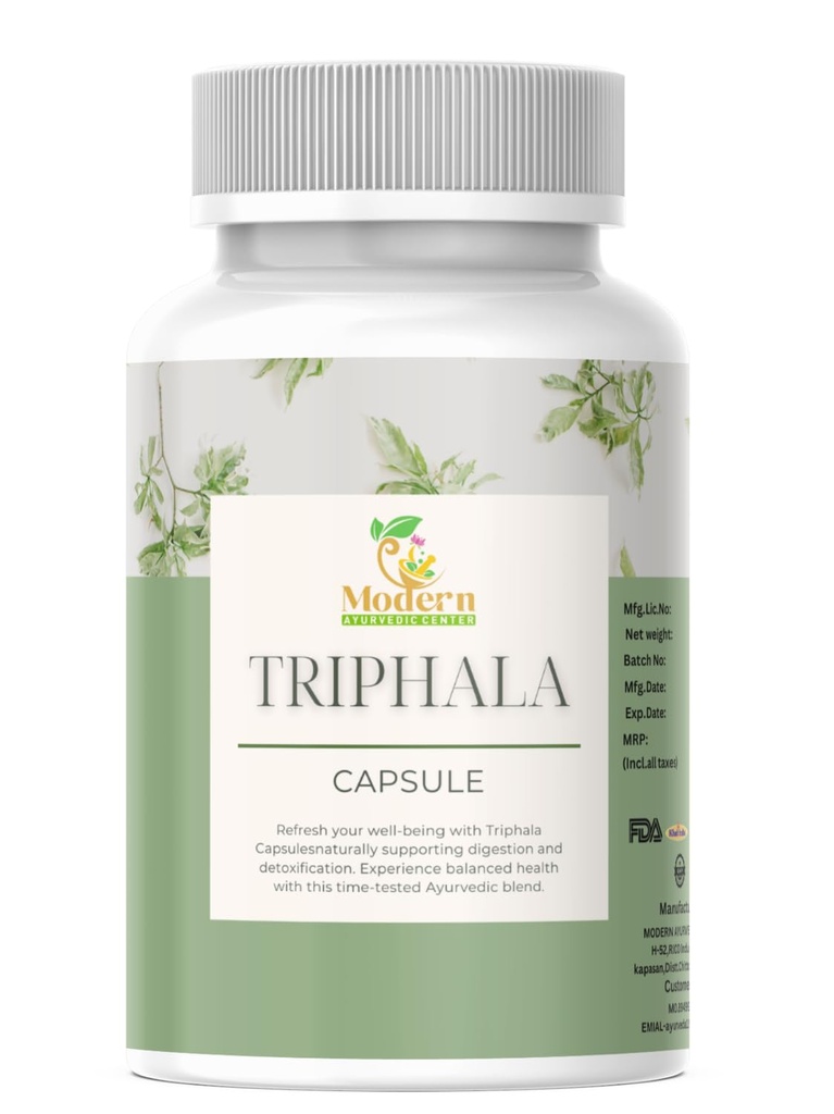 Triphala Capsules 120 pour le soutien digestif, le boost immunitaire et les avantages antioxydants 100% mélange à base de plantes de Amla, Haritaki et Bibhitaki favorise la santé Gut (120 Capsule)