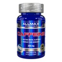 ALLMAX Nutrition Pilules de caféine, énergie soutenue et avant l'entraînement Focus mental, absorption rapide et végétalien, 200 mg, 100 comprimés