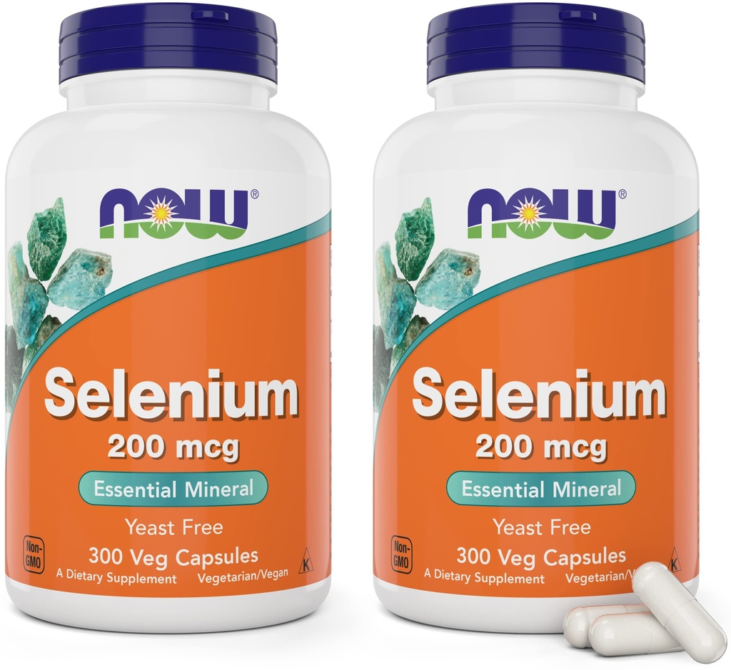 Selenomethionine Mineral Supplement for Women & Men - Veg Caps, Non-GMO, Vegan Friendly, Yeast-Free
