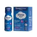 Droomwater slaaphulp supplement Drink; Melatonine 5mg, GABA, 5-HTP; Zero Sugar, Natuurlijke Smaken, Geen toegevoegde kleuren, 2.5 oz Liquid Sleep Shots, Snoozeberry, 4-Count