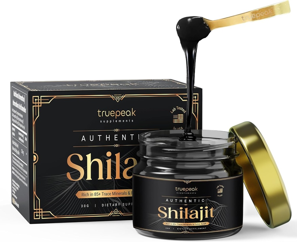 Himalaya Shilajit Resin - Gold Grade, US-Lab Verified&Tested, 500 mg Maximum Potency, 85 Trace Minerals with Fulvic & Humic Acid, Energy & Immune Support, 30g