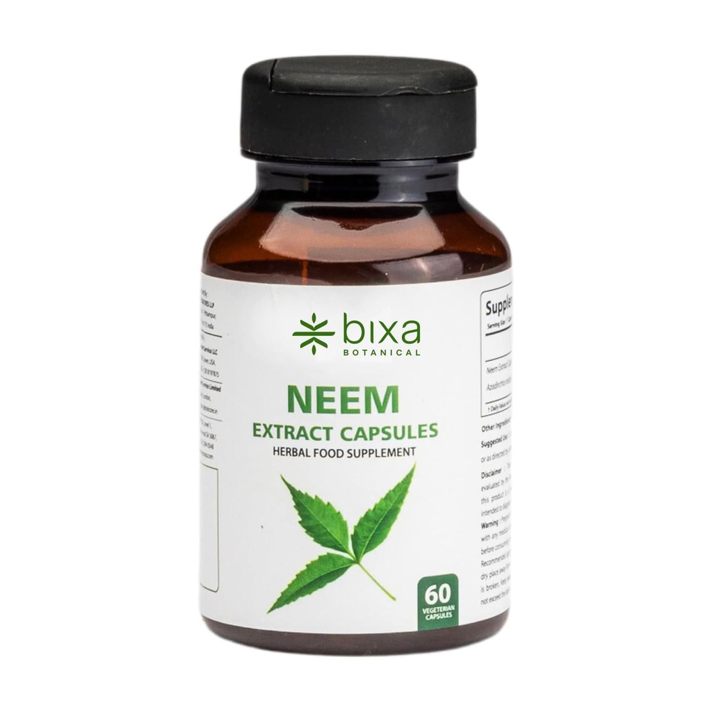 bixa BOTANIC Neem Leaf Extract Ayurvedic Natural Herbal Supplement (60 Count (pack van 1))