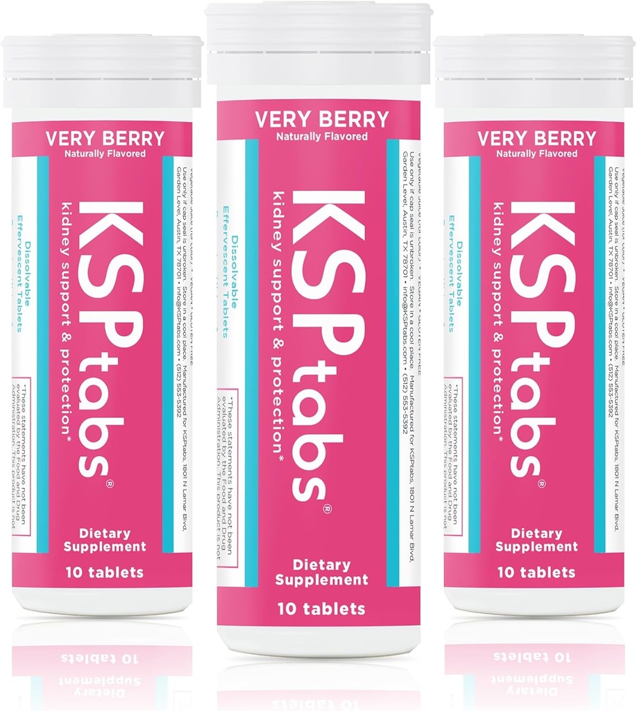 Alle natuurlijke hydratatie en niergezondheid supplement ter bestrijding van Calcium Oxalaat Crystal Formation, Zeer Berry-3 Pack