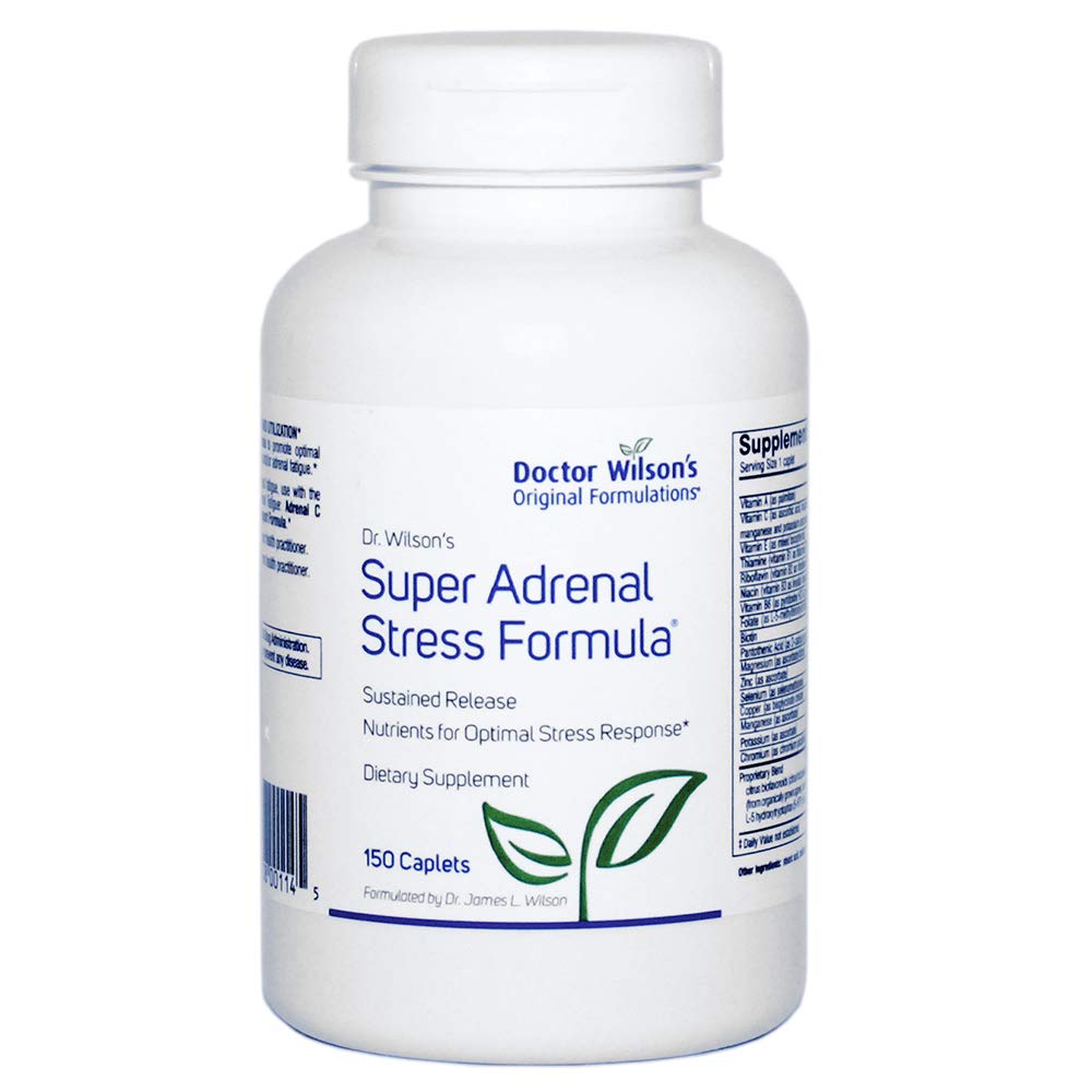 Originele Formuleringen van Doctor Wilson Super Adrenal Stress Formule 150 caplets Adrenal, HPA Axis, vermoeidheid en energieondersteuning