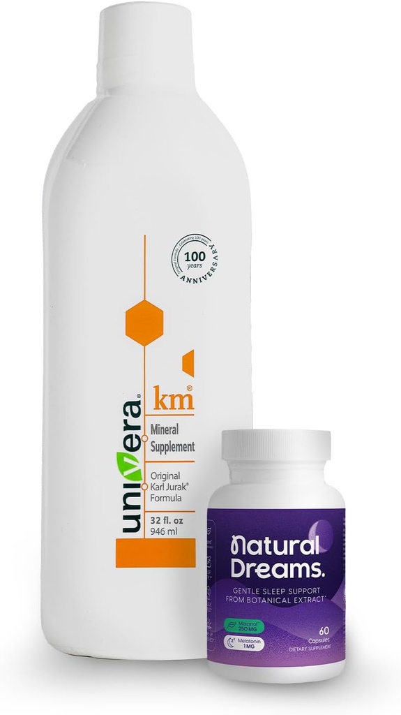 Univera Droom Wellness Combo, km & Natural Dreams, Kalium Ondersteuningen, pH van het lichaam bloedbalans, Diepe Slaap Ondersteuning