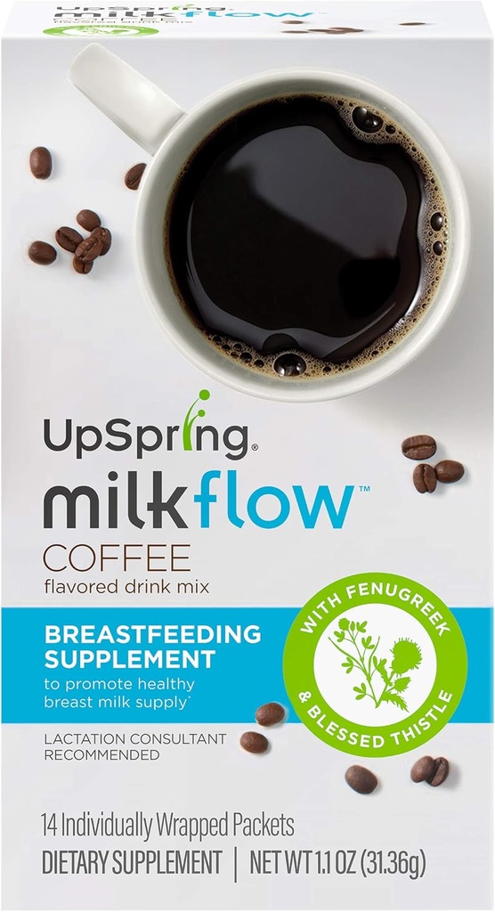 Upspring Milkflow Borstvoeding Supplement Drink Mix met Fenegriek & Gezegende Thistle 