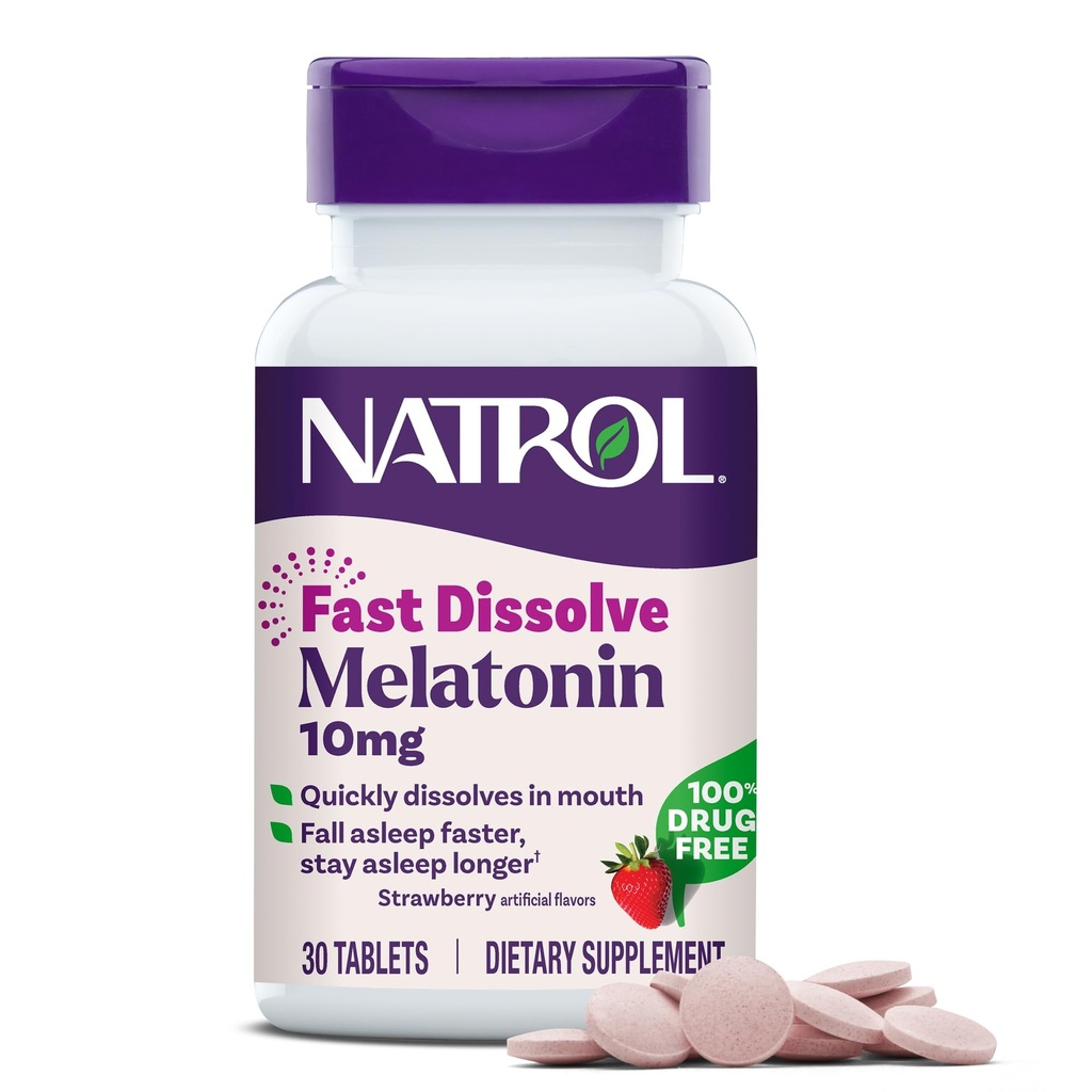 Natrol Fast Solution Melatonine 10 mg, slaapondersteuning voor volwassenen