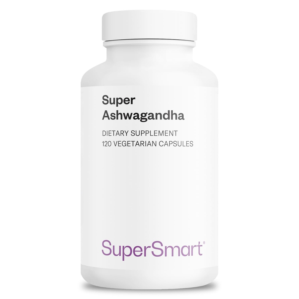 SuperSmart Super Ashwagandha 600 mg per dag (gepatenteerd) - KSM-66 Ashwagandha - hoge potentie 5% Withanolides 
