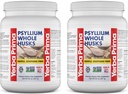 Yerba Prima Whole Psyllium Husk Fiber Supplement 20 oz (pakket van 2) - Veganistisch, Glutenvrij, Non-GMO