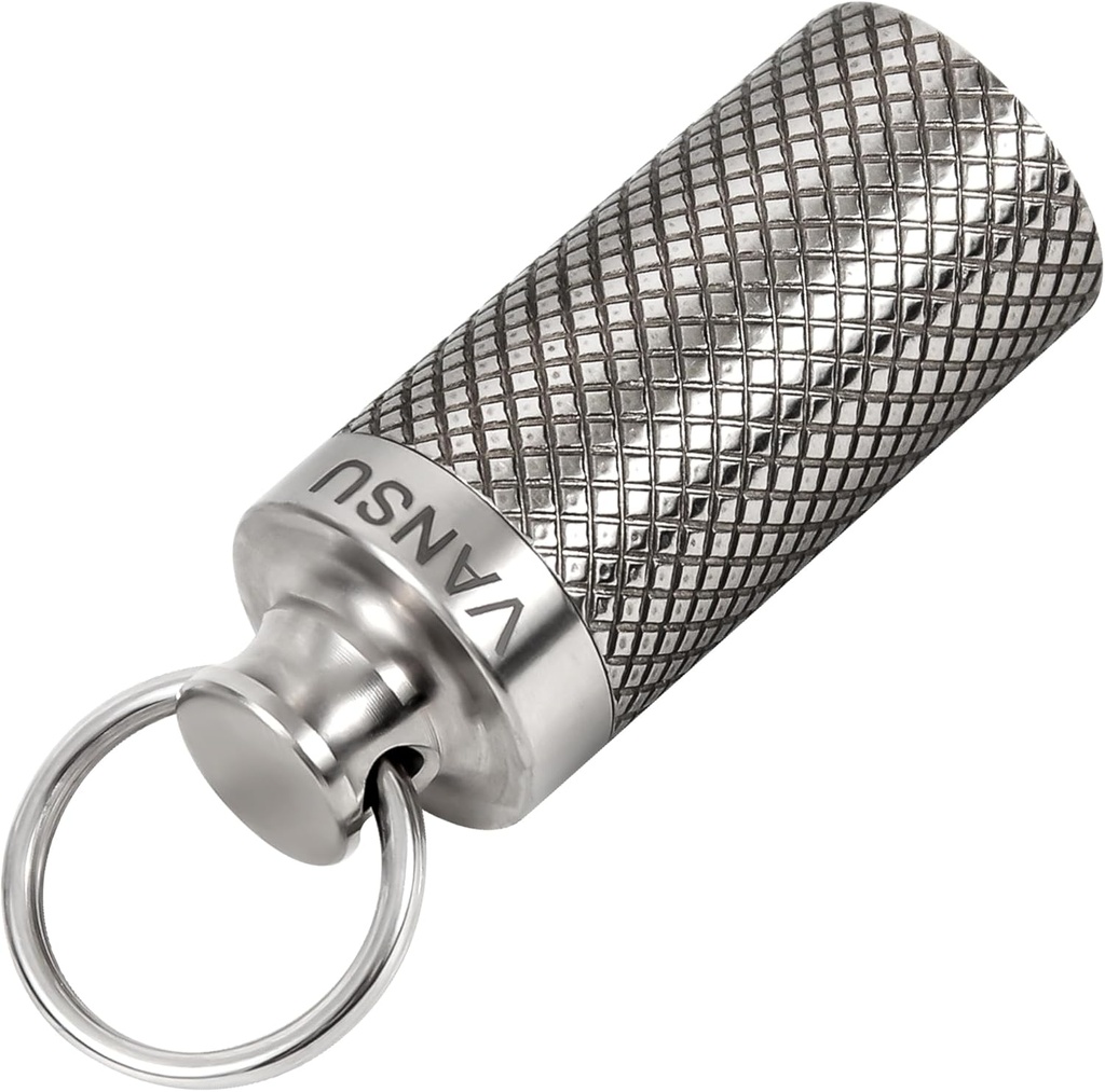Titanium waterdichte Keychain pil houder Container, Portable Mini Mini grootte pil Box behuizing voor Outdoor Travel Camping