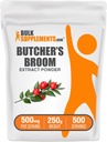 BulkSupplements.com Butcher's Broom Extract Powder - Butchers Broom, Herbal Supplement - Vegan & Glutenvrij, 500mg per Serving, 250g (8.8 oz) (Pack of 1)