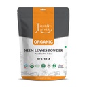 Just Jaivik 100% bio Feuilles de Neem Poudre - USDA certifié biologique, 227 GMS / 1/2 LB Pound / 08 Oz - Azadirachta Indica - Promouvoir des cheveux sains et une peau claire (une plante certifiée biologique USDA)