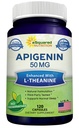 aSquared Nutrition Apigenin 50mg & L-Theanine 200mg - 120 Capsules - Apigenin Supplement Pillen voor slaap en ontspanning - Natural Bioflavonoid Extract Gevonden in kamillethee