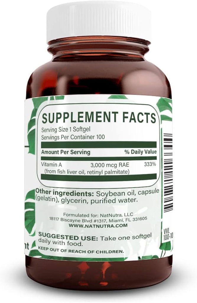 Natuurlijke Nutra Vitamine A 10.000 IE Softgels 