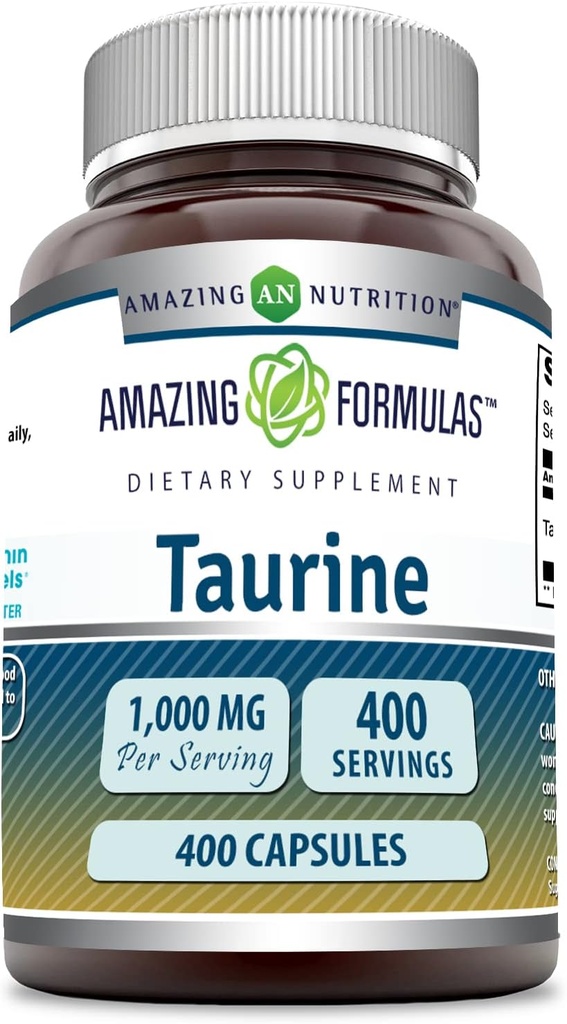 Verbazingwekkende Formules Taurine 1000mg Capsules Amino Acid Supplement 