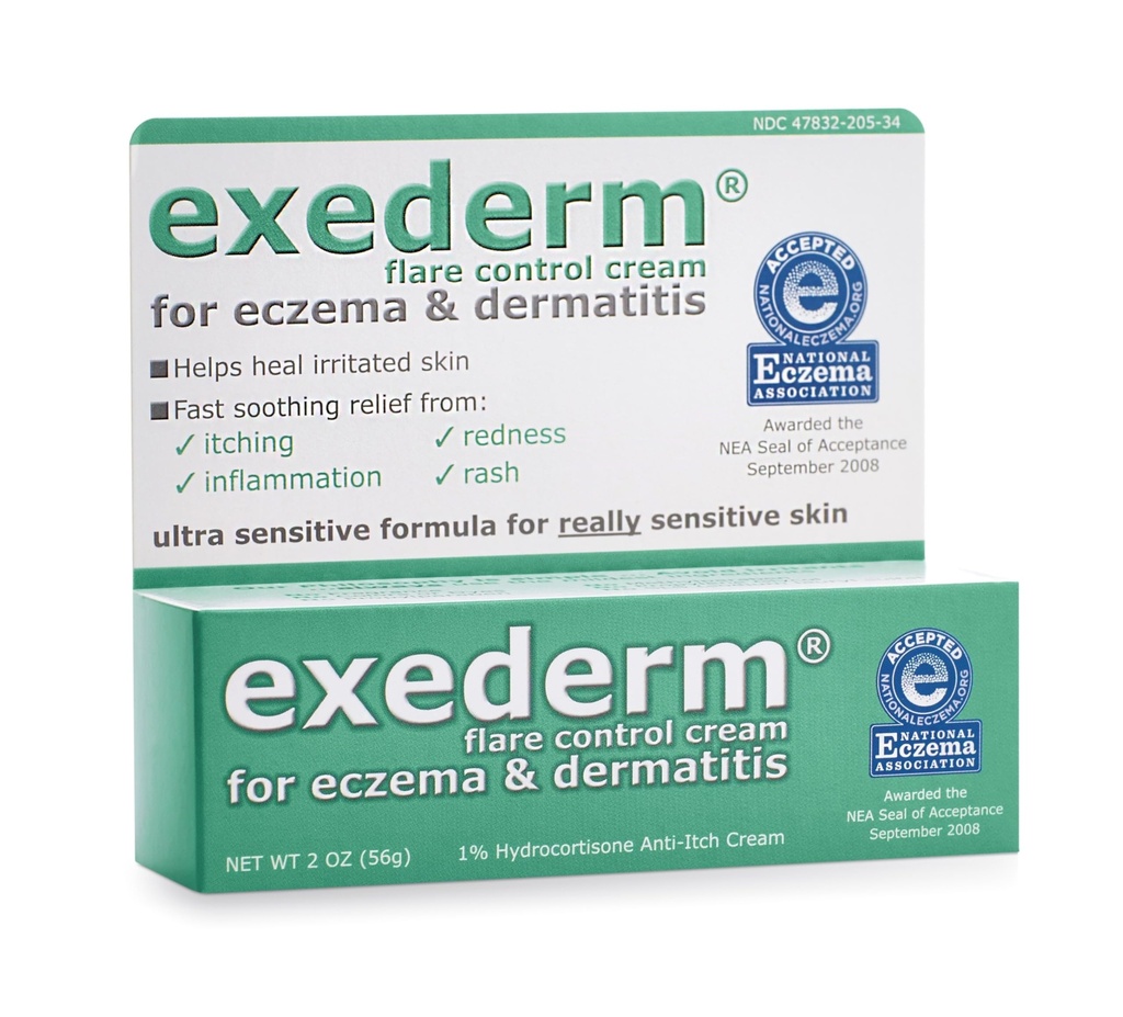 Exederm Flare Control Cream voor Eczema & Dermatitis, 2oz