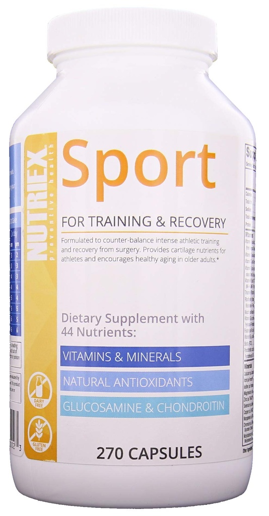 Nutriex Sport Uitgebreide Multivitamine Supplement met Glucosamine & Chondroitin 270 Capsules