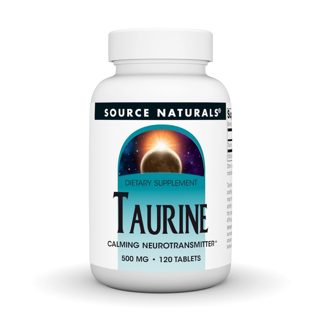 Source Naturelle Taurine Calme Neurotransmetteur* 500 mg Tables, 120 ct