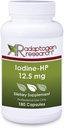 Iodine - HP 12,5 mg de complexe d'iode à forte puissance de sodium Iodide de potassium Iodide de 180 capsules végétariennes