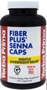 Yerba Prima Fiber Plus Senna Capsules, 180 Graaf - Gentle Overnight Relief, USA Made, Non-GMO, Glutenvrij