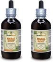 Maral Root (Rhaponticum Carthamoides) Tinctuur, Biologische gedroogde wortels Liquid Extract (Grote Naam: HerbalTerra, Trots Made in USA) 2x4 fl.oz (2x120 ml)