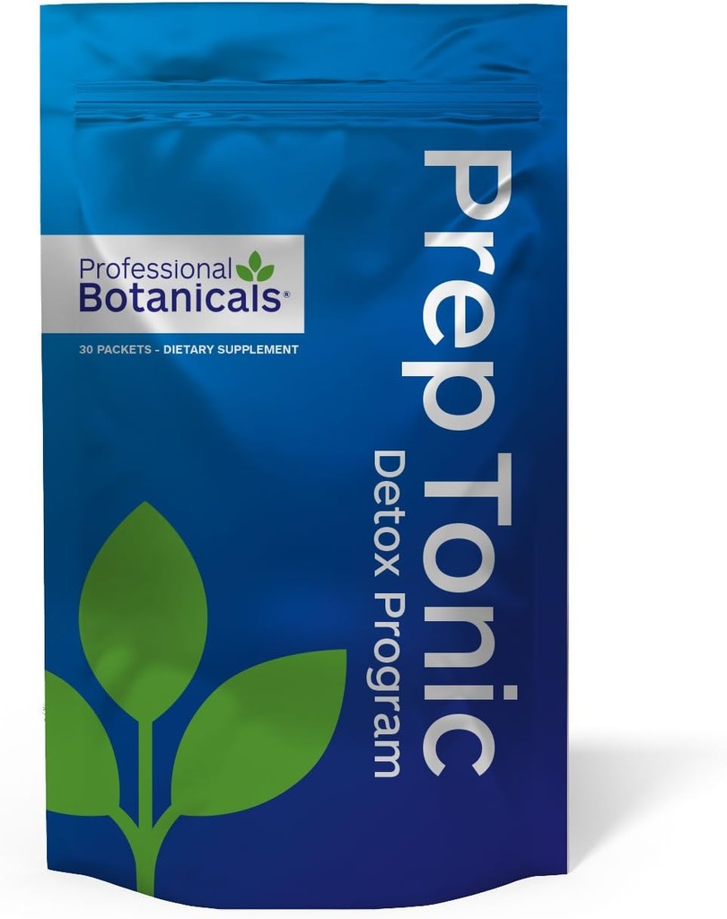 Professional Botanicals Prep Tonic Detox 10-Day Full-Body Detox, Health & Wellness System, Body Cleanse - 30 Packs