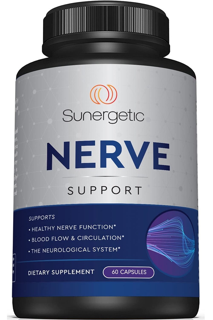 Premium Nerve Support Supplement met Alpha Lipoïnezuur (ALA) 600 mg, Acetyl-L-Carnitine (ALC) en Benfotiamine - Zenuwondersteuningsformule voor gezonde circulatie, voeten, handen en tenen - 60 capsules
