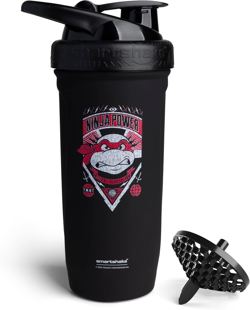 Smartshake TMNT Ninja Power Reforce Stainless Steel Protein Shaker Bottle 900 ml 