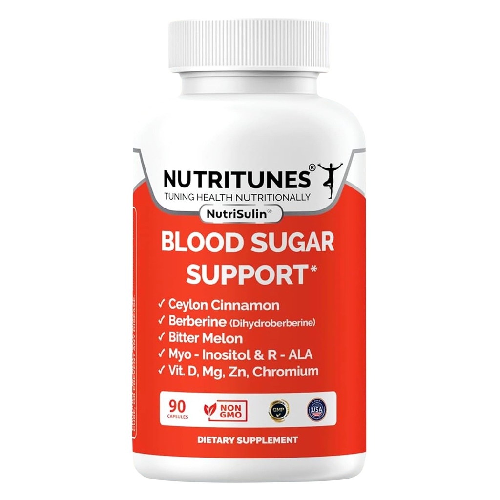 Blood Sugar Complex met Berberine, Ceylon Cinnamon, Panax Ginseng & ›› Ondersteunt Gezonde Suiker Voedingssupplementen 90 NutriSulin Capsules