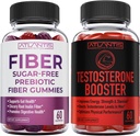 Atlantis Nutrition Sugar Free Prebiotic Fiber Gummies for Adults 60 Gummies + Testosteron Booster 2-pack (120 Gummies)