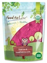 Nourriture pour vivre en poudre de dragon biologique, 1,5 livre – Non-OGM, en poudre rouge Pitaya, végétalien, en vrac. Contient Maltodextrine. Riche en Antioxydants, Fibre, Vitamine C. Parfait pour Shakes, Smoothie Bowls