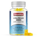 Alpha Lipoïne Acid 600mg Gummies, Suikervrij Kauwbaar R Lipoïnezuur Supplement voor Antioxidant & Zenuwstelselondersteuning, Brian & Skin Health, Ananas smaak, 60 Tel.