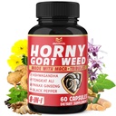 BMVINVOL Capsules d'herbes horny de chèvre avec Tribulus, Ginseng, Ashwagandha, Maca, Tongkat Ali, Nettle, Poivre noir - 60 Nombre