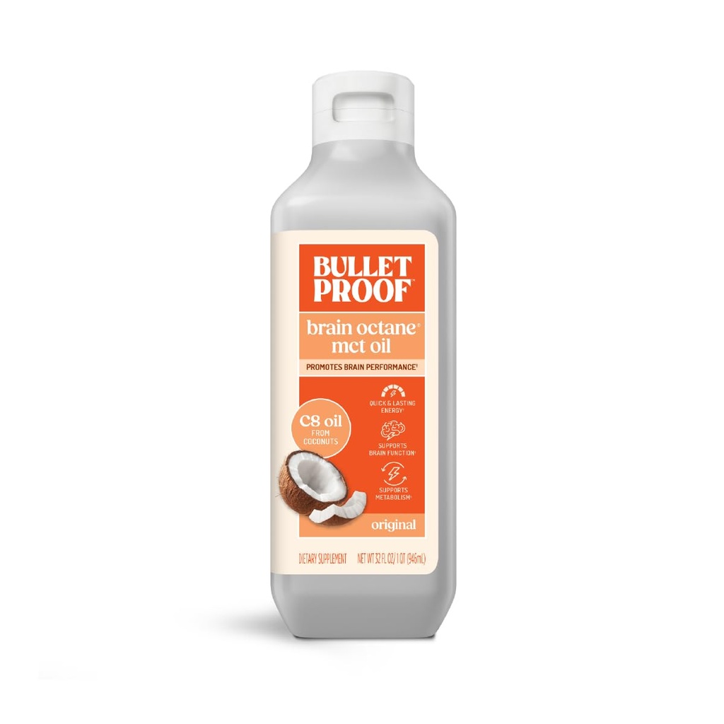 Octane C8 MCT Oil, 32 onces, supplément kéto pour l'énergie soutenue et moins de crampes