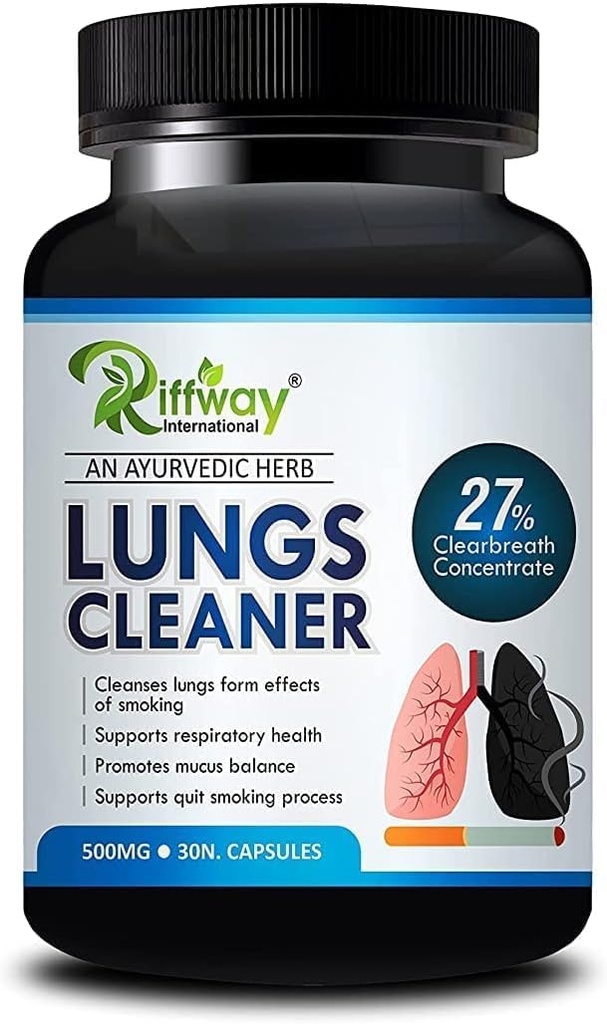 Gélules ayurvédiques pour désintoxication des fumeurs, des nettoyeurs et des désintoxications des poumons, 30 capsules