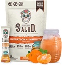 Salud 2-in-1 Hydration Packets + Immunity Electrolytes Powder, Mandarijn - Agua Fresca Drink Mix, Vlierbes, Dairy & Soy Free, Non-GMO, Gluten Free, Veganist, Low Calorie, 1g Sugar (15 Servers)