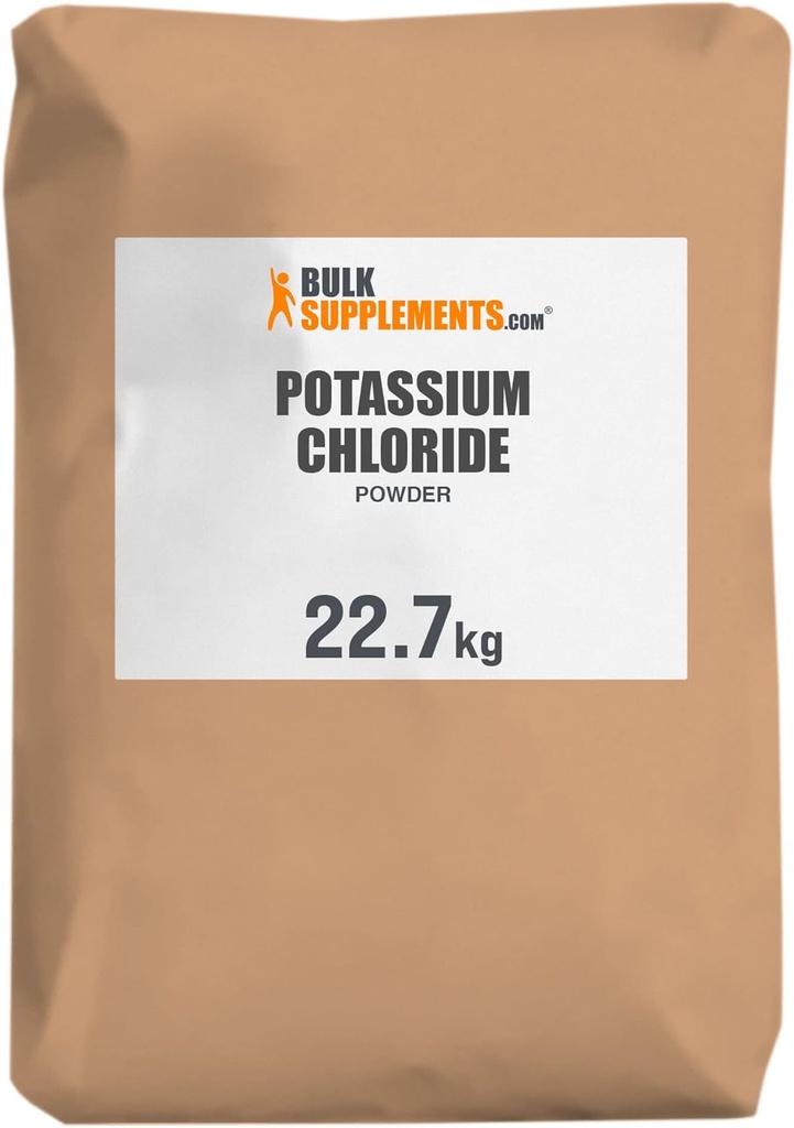 BulkSupplements.com Kaliumchloridepoeder - Kaliumchloridezout Substituut - Glutenvrij, 200mg per portie, 22.7g (50 lbs) (verpakking van 1)