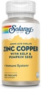 Zink met koper Solaray 100 VegCaps