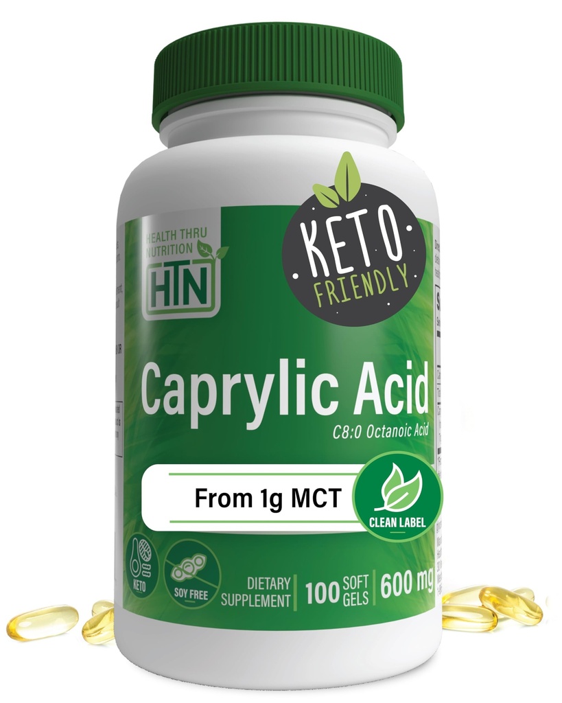 Gezondheid Thru Voeding Caprylzuur 600mg 100 Softgels 