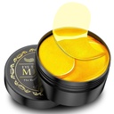 24K Gold Under Eye Patches - 60 Pack for Puffy Eyes, Dark Circles, Bags & Rimpels with Collageen & Hyaluronic Acid