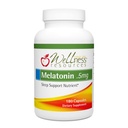 Wellness middelen 0,5 mg Melatonine Capsules - Natuurlijke slaapondersteuning supplement - Gluten gratis slaaphulp, conserveringsvrij, derde partij getest, Geen toegevoegde suiker Dye Free, 180 capsules