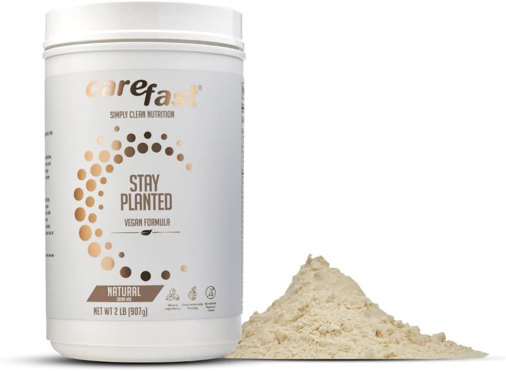 Stay Planted Plant-Based Non-GMO Soy Healthy Protein Powder Drink Mix - Natural Flavored - 2lb Tub - 13g Proteïne - maakt Great Proef Low Carb Vegan Shakes & Smoothies
