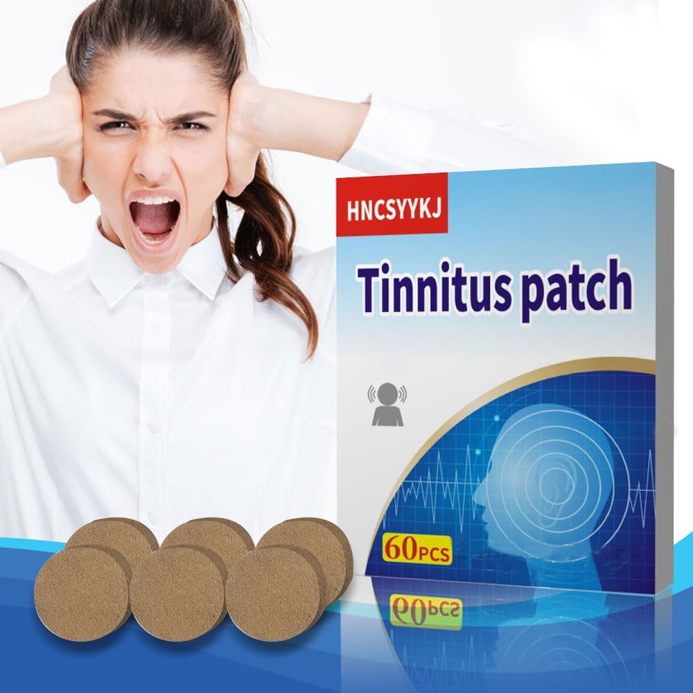 Ringing oor Patches, 60 st Tinnitus Patches met natuurlijke kruidenformulering, Tinnitus Sticker Comfort & zacht