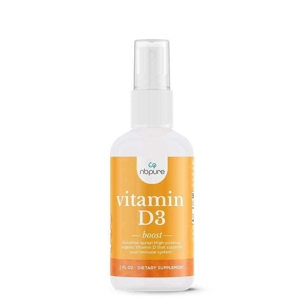 nbpure Biologische Vitamine D3 Spray - Hoge Potency Liquid 1000IU per portie voor vrouwen, mannen, kinderen - Cholecalciferol 