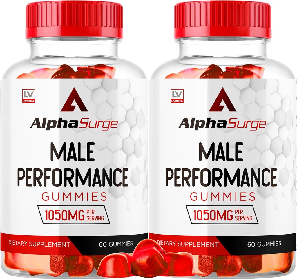 LIVORKA Alpha Surge voor mannen - Alpha Surge Gummies voor man, Alfa Surge Gummies 1050mg, Alpha Surge XL Gummie, Alphasurge Gummies, Alfa Sugre Man, 120 Gummies voor 2 maanden