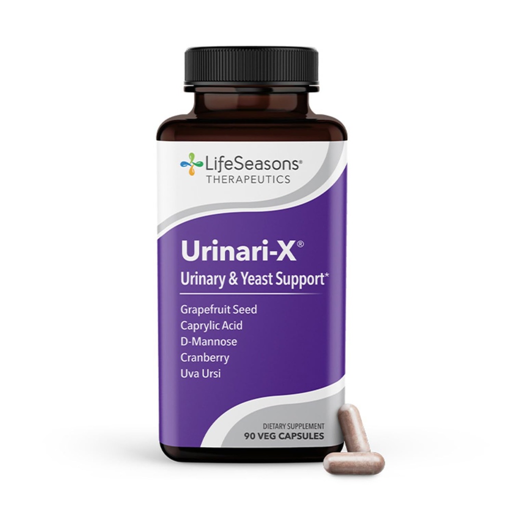 Urinari-X - Soutien du traîtage urinaire - Relief UTI à action rapide - Supplément de vitamine pour une fonction saine de la vésicule et l'immunité - D-mannose, canneberge, acide caprylique, Uva Ursi et pamplemousse - 90 capsules