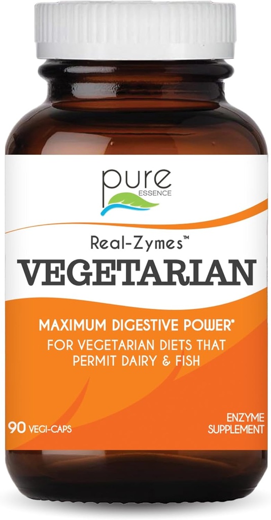Real-ZymesTM Vegetarische Digestieve Enzymen Supplement met Probiotica voor betere spijsvertering - Natuurlijke ondersteuning voor verlichting van opgeblazenheid, gas, Belching, diarree, constipatie, IBS, enz. - 90 Caps
