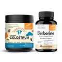 Sandhu Pure Bovine Colostrum Supplément en poudre pour humains & Berberine HCL Supplément 500mg par capsule